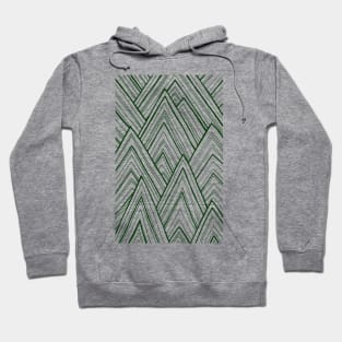 Stripe Mountains - Dark Green Hoodie